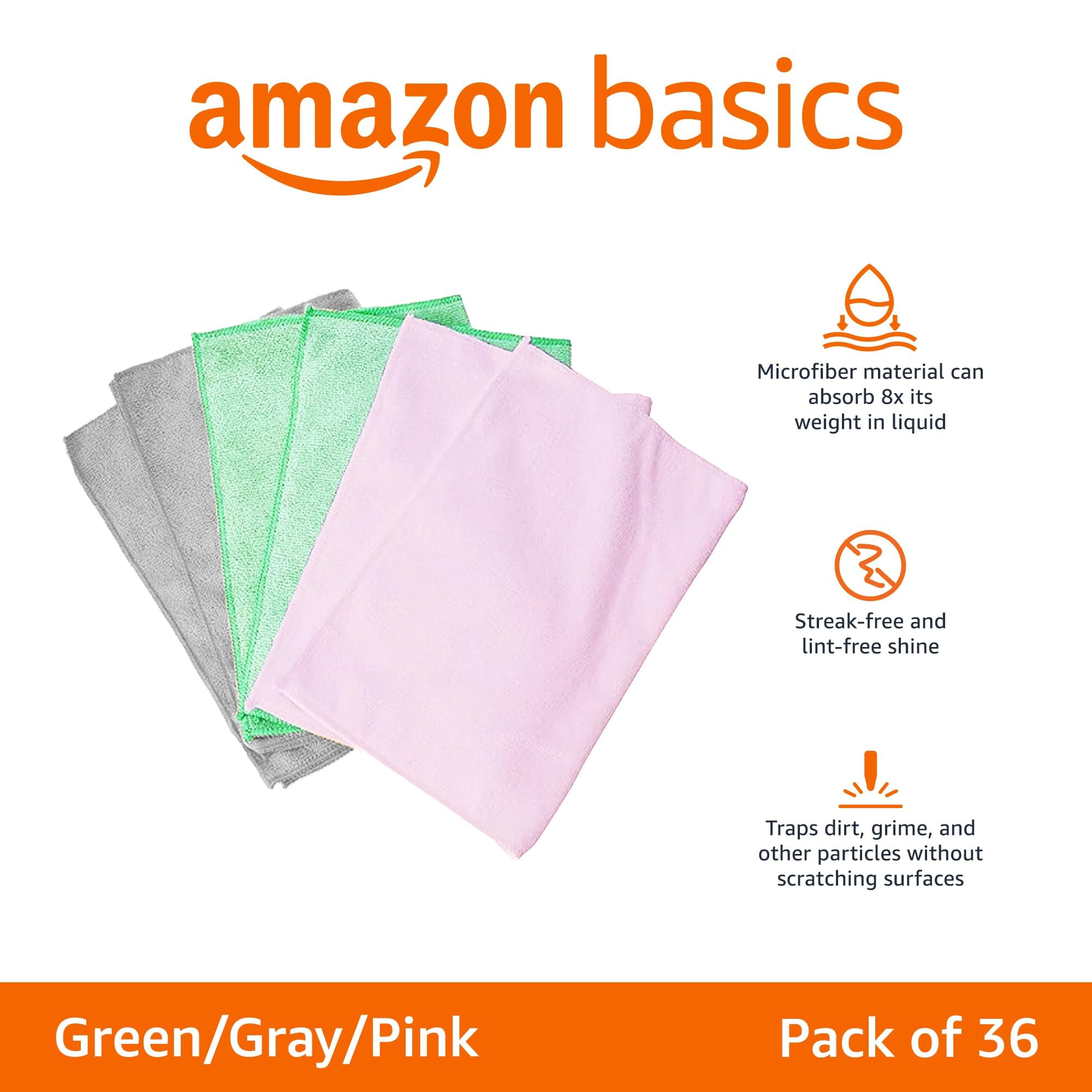 Amazon.co.jp: Amazonベーシック クリーニングクロス マイクロ